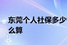 东莞个人社保多少钱一个月 东莞社保费用怎么算 