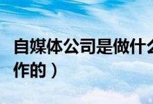 自媒体公司是做什么（自媒体公司是做什么工作的）