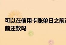 可以在信用卡账单日之前还款吗 请问信用卡没出账单可以提前还款吗 