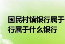国民村镇银行属于什么银行大类 国民村镇银行属于什么银行