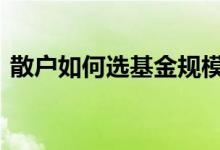 散户如何选基金规模 散户怎样配置基金合理