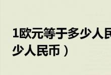 1欧元等于多少人民币2004年（1欧元等于多少人民币）