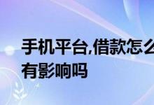 手机平台,借款怎么借? 借款网站输入手机号有影响吗