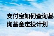 支付宝如何查询基金定投计划 支付宝如何查询基金定投计划