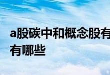 a股碳中和概念股有哪些 碳中和概念股龙头股有哪些