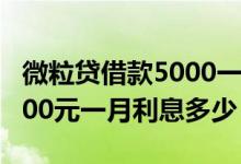 微粒贷借款5000一个月利息要多少 微粒贷5000元一月利息多少