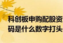 科创板申购配股资金规则 科创板股票申购代码是什么数字打头