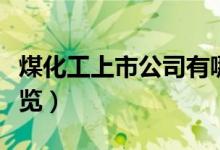 煤化工上市公司有哪些（相关上市公司龙头一览）