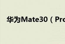 华为Mate30（Pro5G开售 售价6399元）