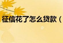 征信花了怎么贷款（征信被小贷花了怎么办）