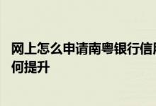 网上怎么申请南粤银行信用卡 广东南粤银行的信用卡额度如何提升