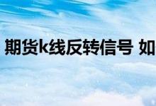 期货k线反转信号 如何根据K线判断反转信号