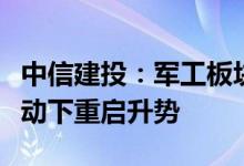 中信建投：军工板块有望在中报高增长预期驱动下重启升势