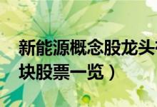新能源概念股龙头有哪些（2022年新能源板块股票一览）