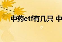中药etf有几只 中药etf有哪些场内基金
