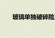玻璃单独破碎险及不承担的六种损失