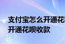支付宝怎么开通花呗收款不限额 支付宝怎么开通花呗收款