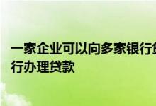 一家企业可以向多家银行贷款吗 一个企业可不可以在多家银行办理贷款