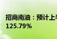 招商南油：预计上半年净利同比增92.16%到125.79%