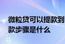 微粒贷可以提款到民生银行吗 微信微粒贷提款步骤是什么
