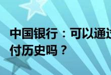 中国银行：可以通过家银行查询其他渠道的支付历史吗？