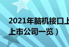 2021年脑机接口上市公司有哪些（脑机接口上市公司一览）