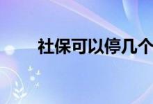 社保可以停几个月 社保去哪里办理 