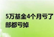 5万基金4个月亏了1万5千元 投基金会不会全部都亏掉