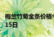 梅兰竹菊金条价格今天多少一克 2022年07月15日