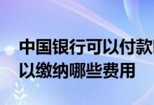 中国银行可以付款吗 中国银行：本地支付可以缴纳哪些费用