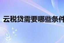 云税贷需要哪些条件 云税贷需要用款用途吗