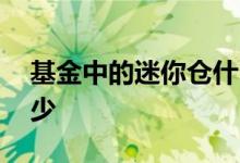 基金中的迷你仓什么意思 基金迷你仓是指多少