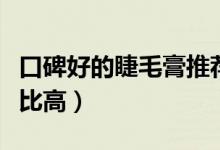 口碑好的睫毛膏推荐（什么牌子的睫毛膏性价比高）