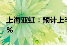 上海亚虹：预计上半年净利同比下降56%-61%