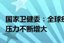 国家卫健委：全球疫情持续反弹我国外防输入压力不断增大