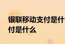 银联移动支付是什么时候开始的 银联移动支付是什么