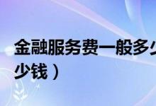金融服务费一般多少钱啊（金融服务费一般多少钱）