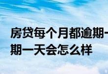 房贷每个月都逾期一天会怎么样? 房贷月供逾期一天会怎么样