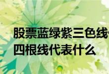 股票蓝绿紫三色线代表什么 股票中白蓝绿紫四根线代表什么