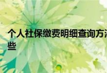 个人社保缴费明细查询方法有哪几种 跟公司社保的区别有哪些 
