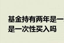 基金持有两年是一次性买入么 基金长期持有是一次性买入吗