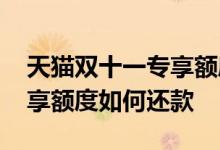 天猫双十一专享额度怎么来的 天猫双十一专享额度如何还款