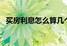 买房利息怎么算几个点（买房利息怎么算）