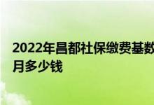 2022年昌都社保缴费基数及比例 2022年昌都社保缴费一个月多少钱 