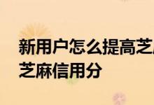 新用户怎么提高芝麻信用分 新用户怎么提高芝麻信用分