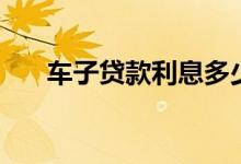车子贷款利息多少（车子贷款怎么贷）