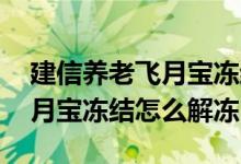 建信养老飞月宝冻结时间 余额宝建信养老飞月宝冻结怎么解冻
