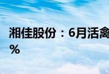 湘佳股份：6月活禽销售收入同比增长105.77%