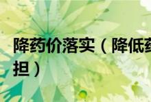 降药价落实（降低药价进一步减轻民众看病负担）