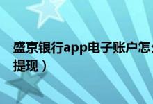 盛京银行app电子账户怎么提现（盛京银行信用卡如何进行提现）